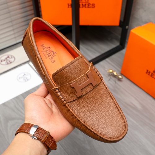 Replica Hermes Leather Shoes For Men #1195505 $72.00 USD for Wholesale