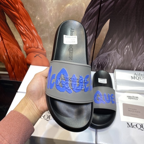 Replica Alexander McQueen Slippers For Men #1195645 $45.00 USD for Wholesale