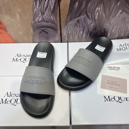 Replica Alexander McQueen Slippers For Men #1195651 $45.00 USD for Wholesale