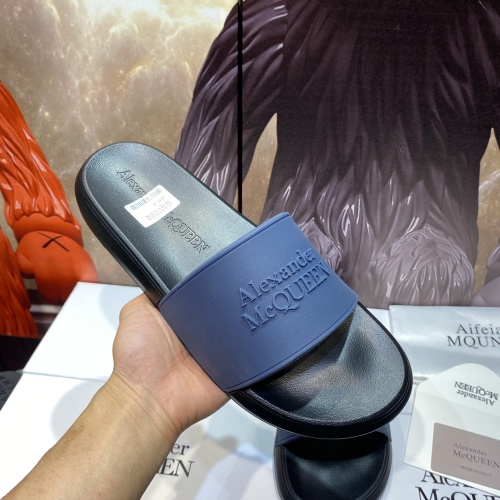 Replica Alexander McQueen Slippers For Men #1195654 $45.00 USD for Wholesale