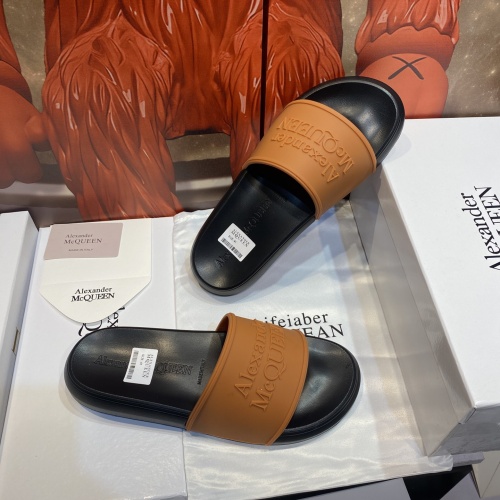 Replica Alexander McQueen Slippers For Men #1195656 $45.00 USD for Wholesale
