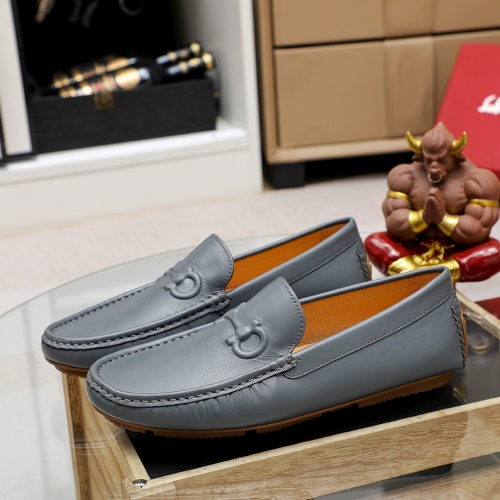 Replica Salvatore Ferragamo Leather Shoes For Men #1195798 $68.00 USD for Wholesale