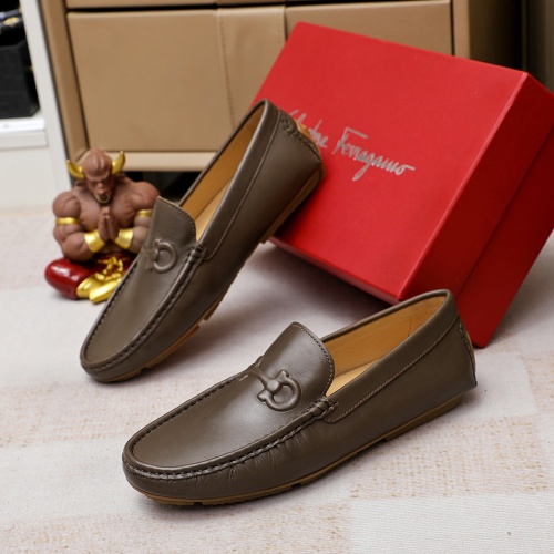 Salvatore Ferragamo Leather Shoes For Men #1195799