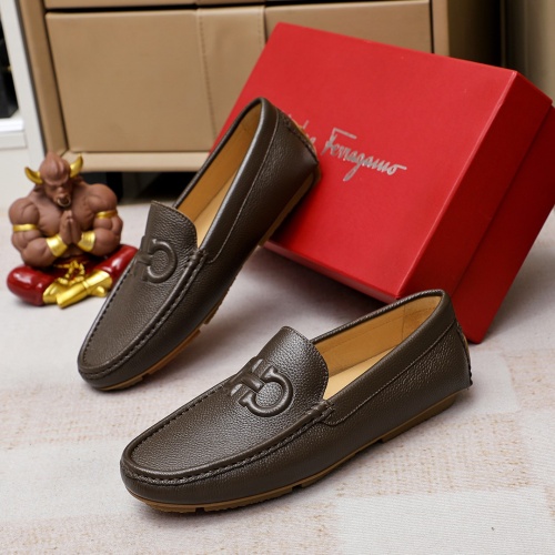 Salvatore Ferragamo Leather Shoes For Men #1195803 $68.00 USD, Wholesale Replica Salvatore Ferragamo Leather Shoes