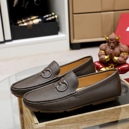Replica Salvatore Ferragamo Leather Shoes For Men #1195803 $68.00 USD for Wholesale