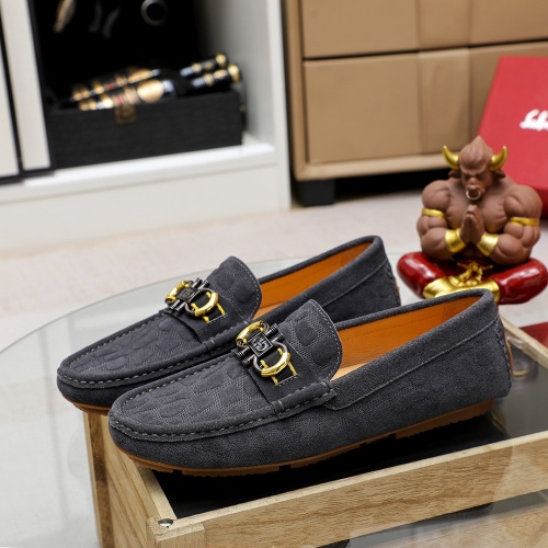 Replica Salvatore Ferragamo Leather Shoes For Men #1195809 $68.00 USD for Wholesale