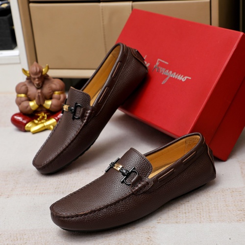 Salvatore Ferragamo Leather Shoes For Men #1195863 $68.00 USD, Wholesale Replica Salvatore Ferragamo Leather Shoes