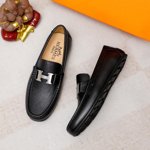 Replica Hermes Leather Shoes For Men #1195865 $76.00 USD for Wholesale