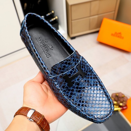 Replica Hermes Leather Shoes For Men #1195881 $68.00 USD for Wholesale