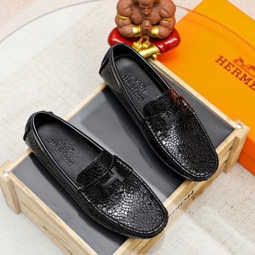Replica Hermes Leather Shoes For Men #1195882 $68.00 USD for Wholesale