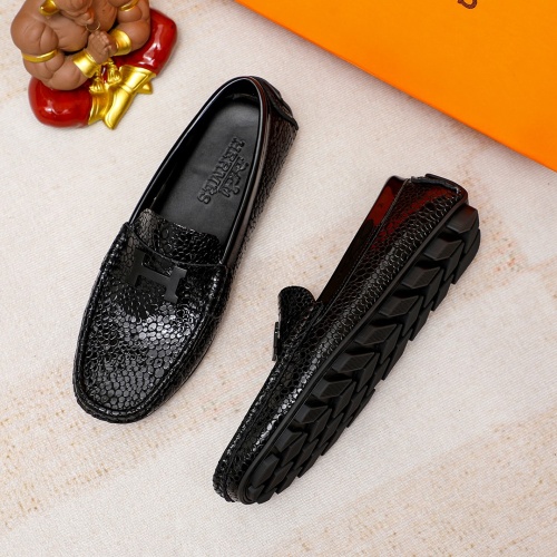Replica Hermes Leather Shoes For Men #1195882 $68.00 USD for Wholesale