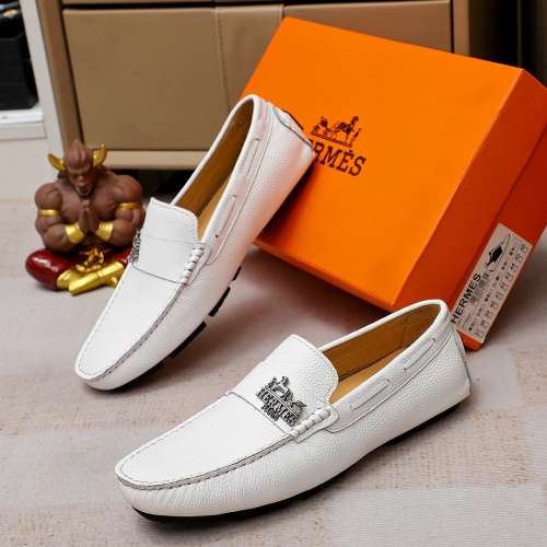 Hermes Leather Shoes For Men #1195891 $68.00 USD, Wholesale Replica Hermes Leather Shoes