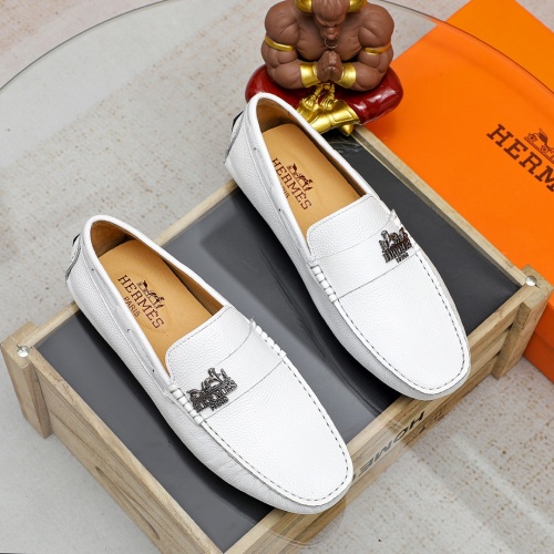 Replica Hermes Leather Shoes For Men #1195891 $68.00 USD for Wholesale