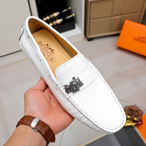 Replica Hermes Leather Shoes For Men #1195891 $68.00 USD for Wholesale