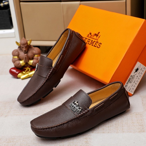 Hermes Leather Shoes For Men #1195894 $68.00 USD, Wholesale Replica Hermes Leather Shoes