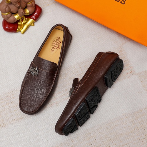 Replica Hermes Leather Shoes For Men #1195894 $68.00 USD for Wholesale