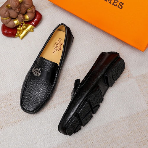Replica Hermes Leather Shoes For Men #1195895 $68.00 USD for Wholesale
