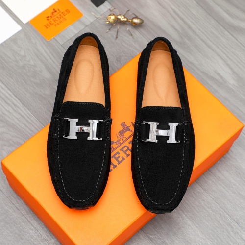 Replica Hermes Leather Shoes For Men #1195909 $68.00 USD for Wholesale