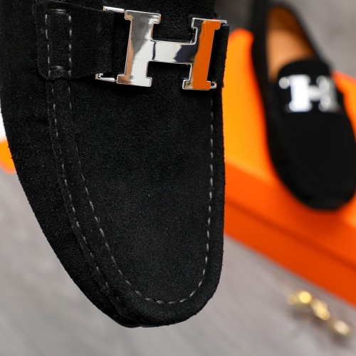 Replica Hermes Leather Shoes For Men #1195909 $68.00 USD for Wholesale