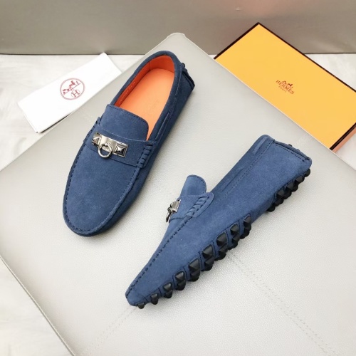 Replica Hermes Leather Shoes For Men #1195913 $96.00 USD for Wholesale
