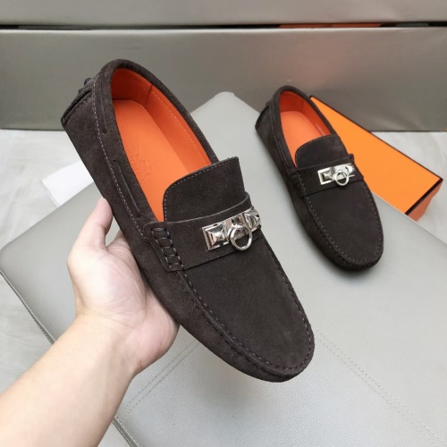 Hermes Leather Shoes For Men #1195915 $96.00 USD, Wholesale Replica Hermes Leather Shoes