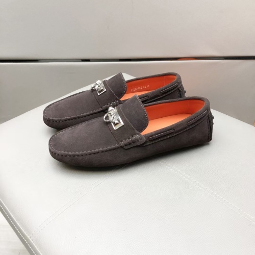 Replica Hermes Leather Shoes For Men #1195915 $96.00 USD for Wholesale