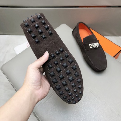 Replica Hermes Leather Shoes For Men #1195915 $96.00 USD for Wholesale