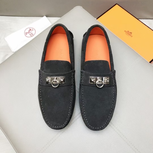 Replica Hermes Leather Shoes For Men #1195916 $96.00 USD for Wholesale