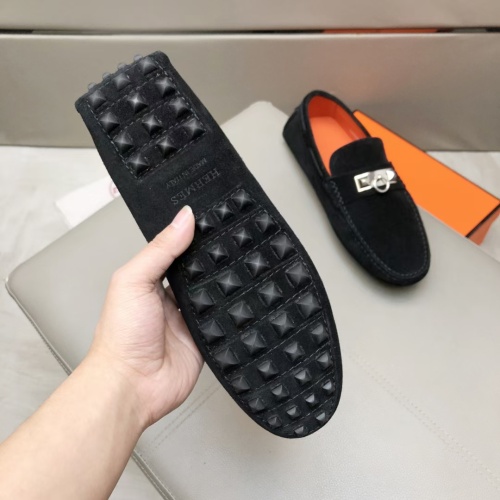 Replica Hermes Leather Shoes For Men #1195917 $96.00 USD for Wholesale