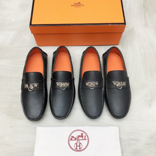 Replica Hermes Leather Shoes For Men #1195920 $96.00 USD for Wholesale