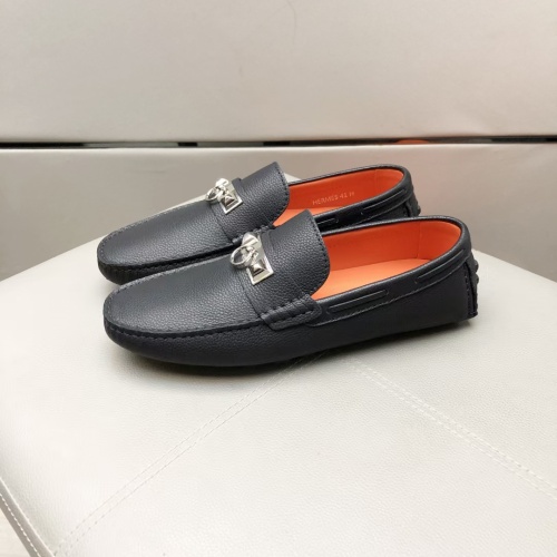 Replica Hermes Leather Shoes For Men #1195921 $96.00 USD for Wholesale
