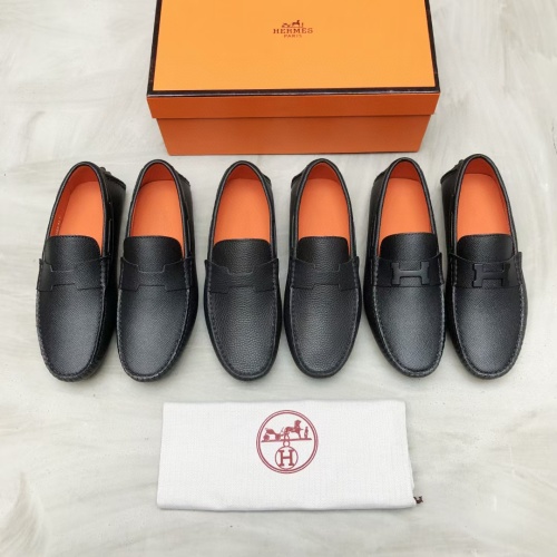 Replica Hermes Leather Shoes For Men #1195924 $96.00 USD for Wholesale