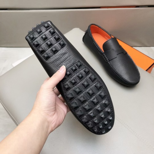 Replica Hermes Leather Shoes For Men #1195925 $96.00 USD for Wholesale