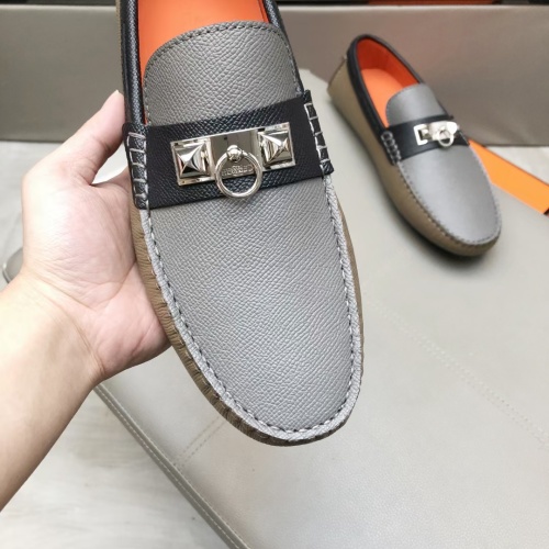 Replica Hermes Leather Shoes For Men #1195937 $96.00 USD for Wholesale