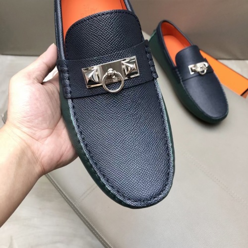 Replica Hermes Leather Shoes For Men #1195938 $96.00 USD for Wholesale