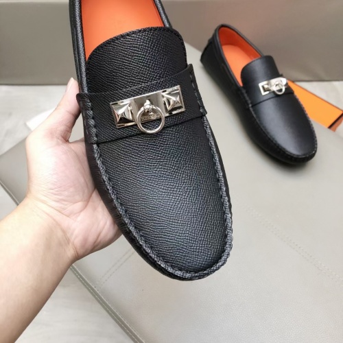 Replica Hermes Leather Shoes For Men #1195939 $96.00 USD for Wholesale