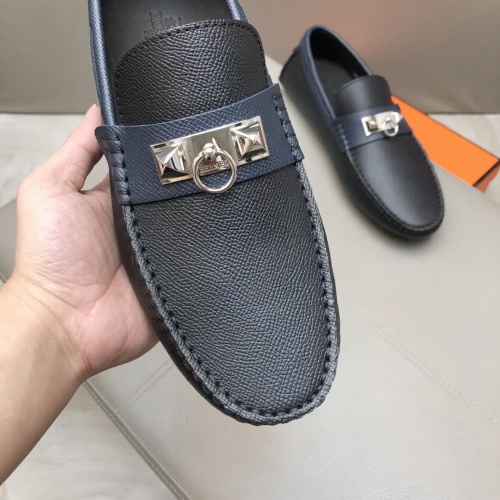 Replica Hermes Leather Shoes For Men #1195940 $96.00 USD for Wholesale
