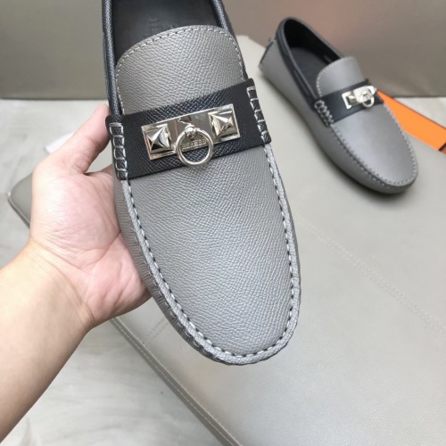Replica Hermes Leather Shoes For Men #1195942 $96.00 USD for Wholesale