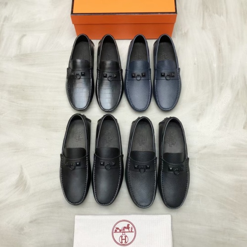 Replica Hermes Leather Shoes For Men #1195943 $96.00 USD for Wholesale