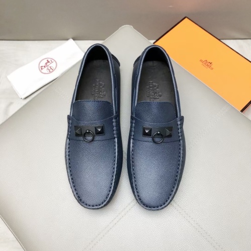 Replica Hermes Leather Shoes For Men #1195943 $96.00 USD for Wholesale