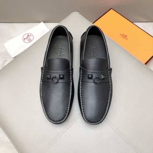 Replica Hermes Leather Shoes For Men #1195944 $96.00 USD for Wholesale