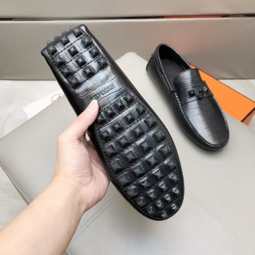 Replica Hermes Leather Shoes For Men #1195946 $96.00 USD for Wholesale