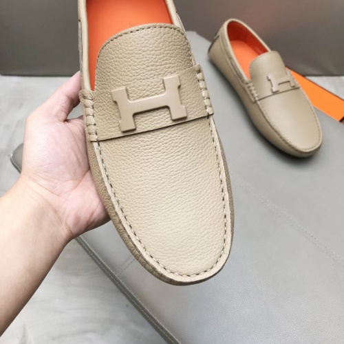 Replica Hermes Leather Shoes For Men #1195947 $96.00 USD for Wholesale