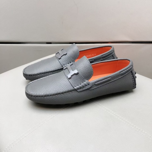 Replica Hermes Leather Shoes For Men #1195956 $96.00 USD for Wholesale