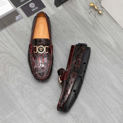 Replica Versace Leather Shoes For Men #1195983 $68.00 USD for Wholesale