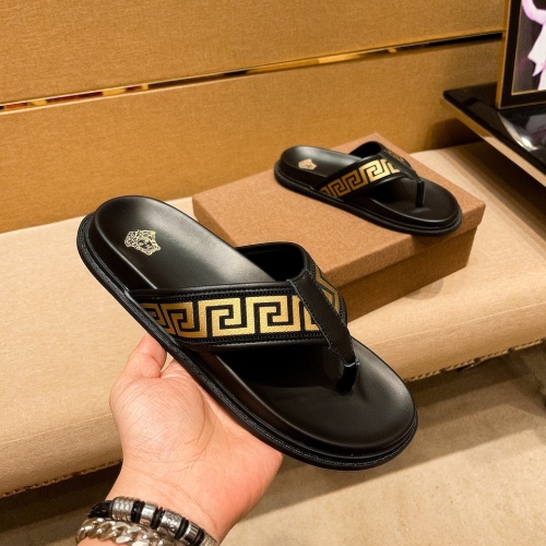 Replica Versace Slippers For Men #1196018 $45.00 USD for Wholesale