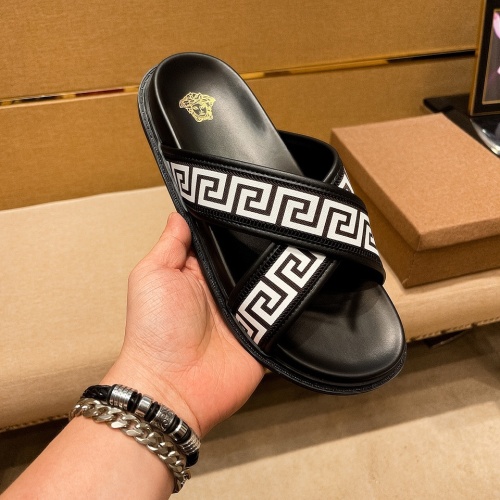 Replica Versace Slippers For Men #1196021 $45.00 USD for Wholesale