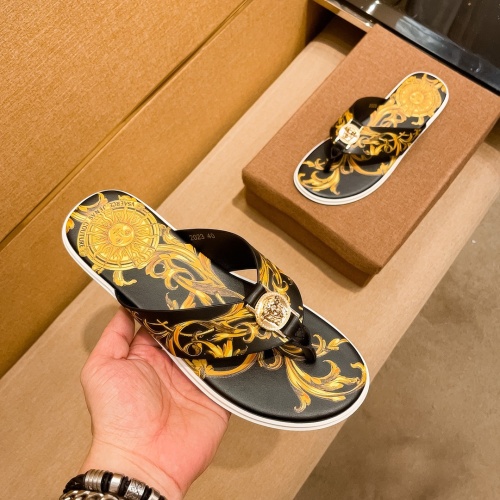 Replica Versace Slippers For Men #1196039 $48.00 USD for Wholesale