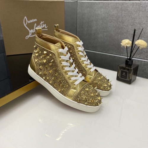 Christian Louboutin High Top Shoes For Men #1196121 $98.00 USD, Wholesale Replica Christian Louboutin High Top Shoes