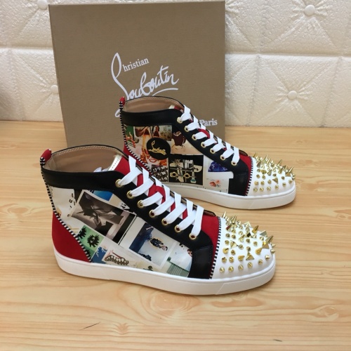 Christian Louboutin High Top Shoes For Men #1196123 $92.00 USD, Wholesale Replica Christian Louboutin High Top Shoes